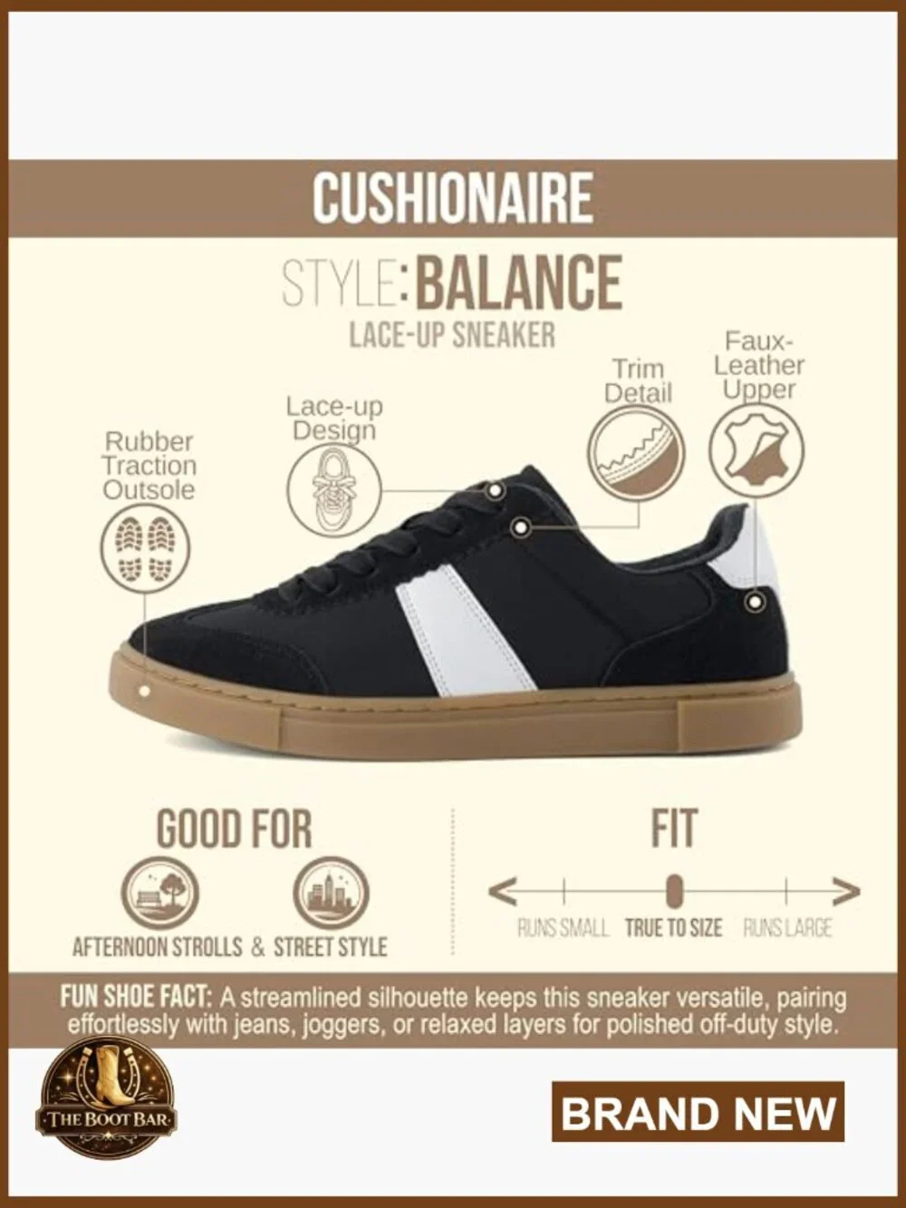 Comfortable Sneakers with Memory Foam and Slip Resistant Outsole